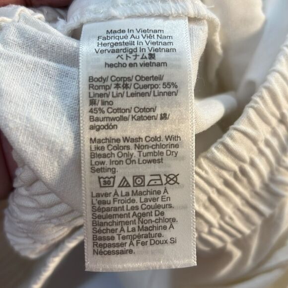 J. Crew Factory AW839 White linen blend draawstring pants NWT - Picture 10 of 11